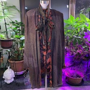 Platinum by Dorothy Schoelen Top and Jacket Red/Black Floral -Sz L